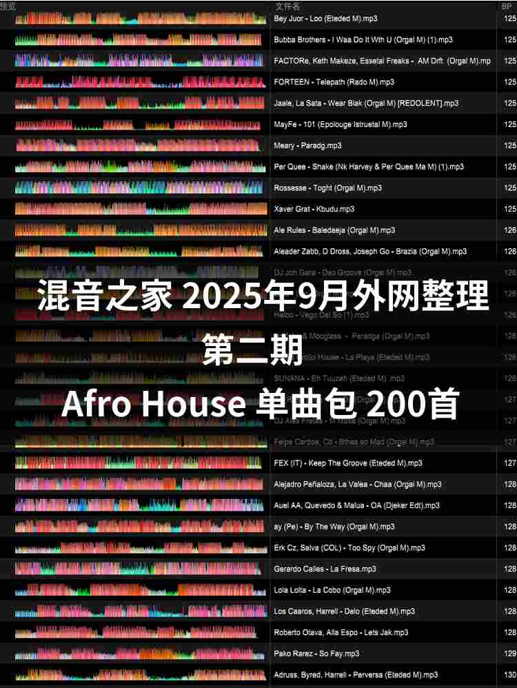 混音之家9月第二期外网整理Afro House 200首